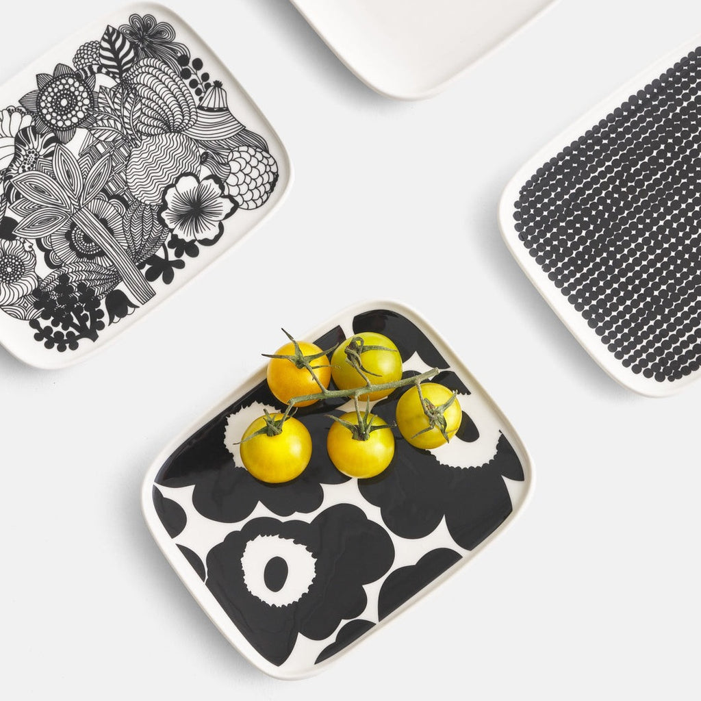 Marimekko Rectangular Plate Black