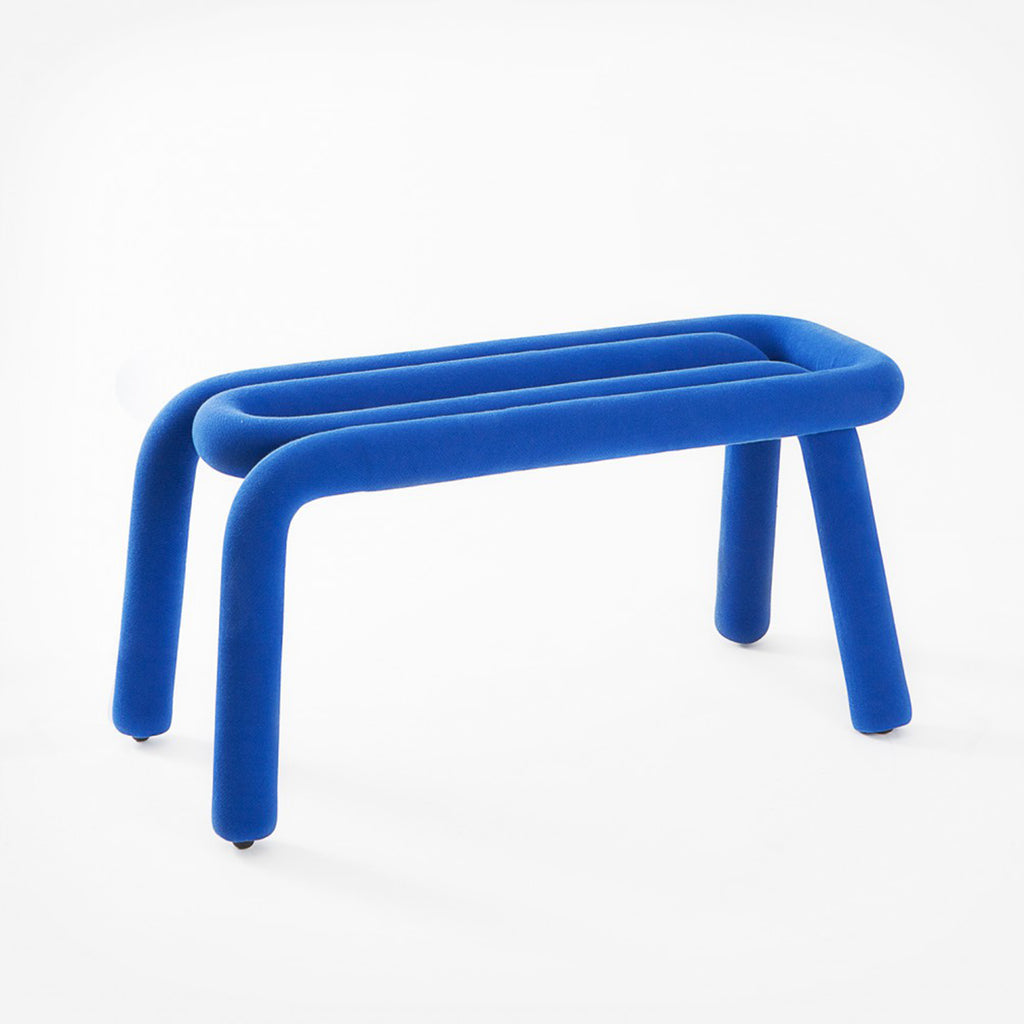 moustache bold bench blue